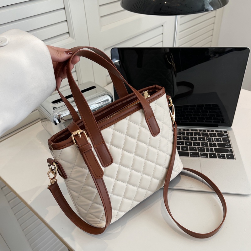 Túi đeo chéo IELGY kiểu xô kim cương cổ điển thời trang cho nữ