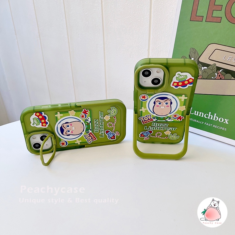 Ốp Điện Thoại TPU Mềm Có Giá Đỡ Hình Buzz Lightyear Cho iPhone 14 13 12 Pro Max 11 Xr Xs Max X
