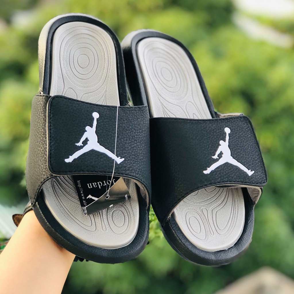 [Tặng Hộp + Freeship] DÉP Jordan 6 QUAI NGANG ĐEN - XÁM