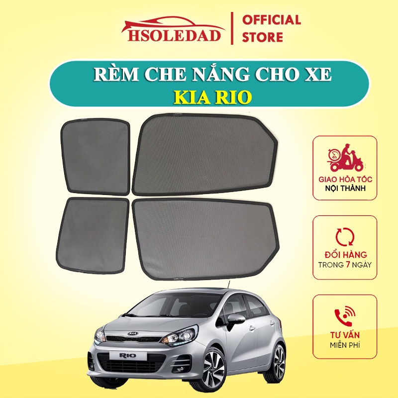 Rèm che nắng nam châm cho xe Kia Rio, bộ 4 tấm cho 4 cửa, hàng loại 1 cao cấp nhất, vừa khít kính