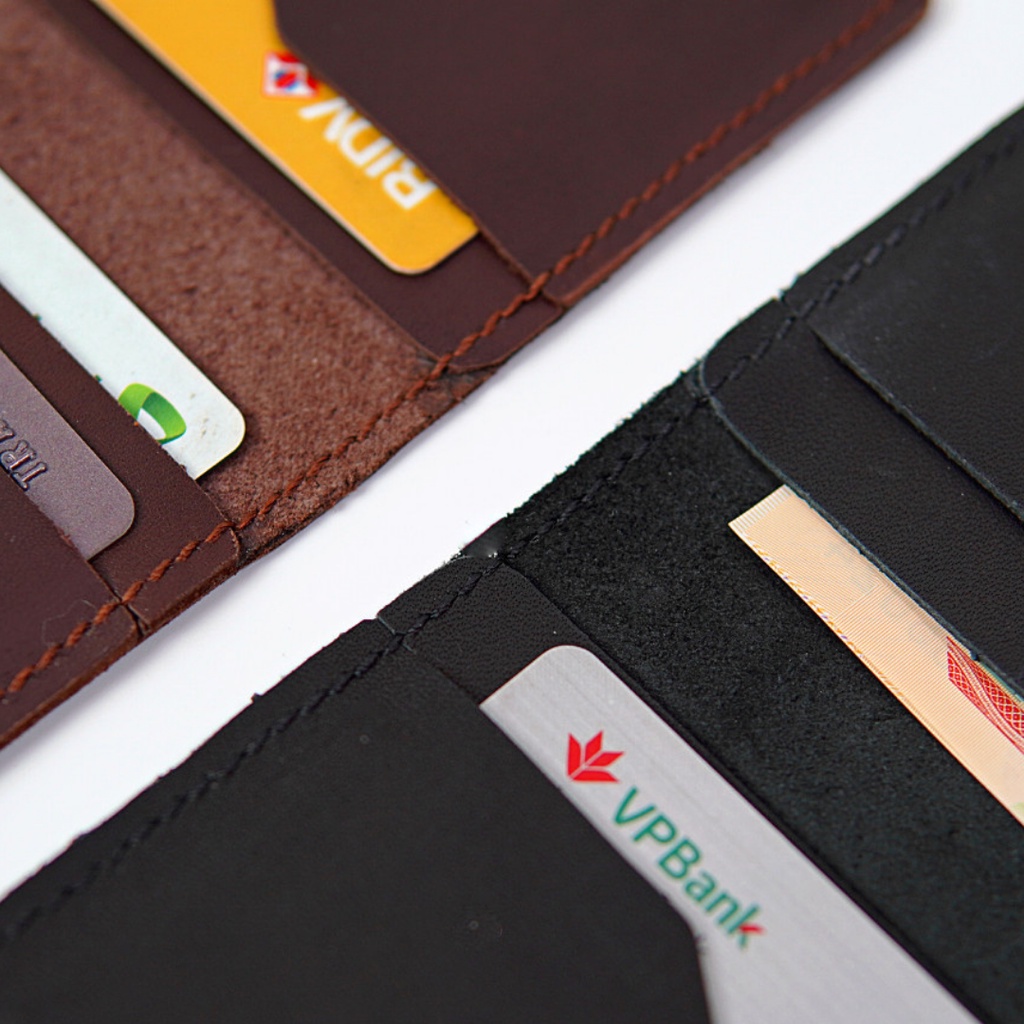 Ví Da Đựng Thẻ WEMODA da bò Nappa cao cấp đựng thẻ card atm bảo hành 24 tháng