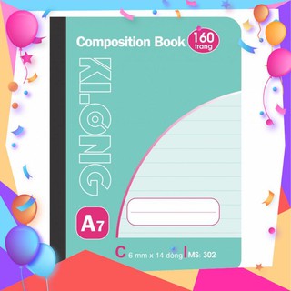 [Sổ lò xo đẹp xinh ] Sổ may KLONG A7 dán gáy 160tr ; MS: 302