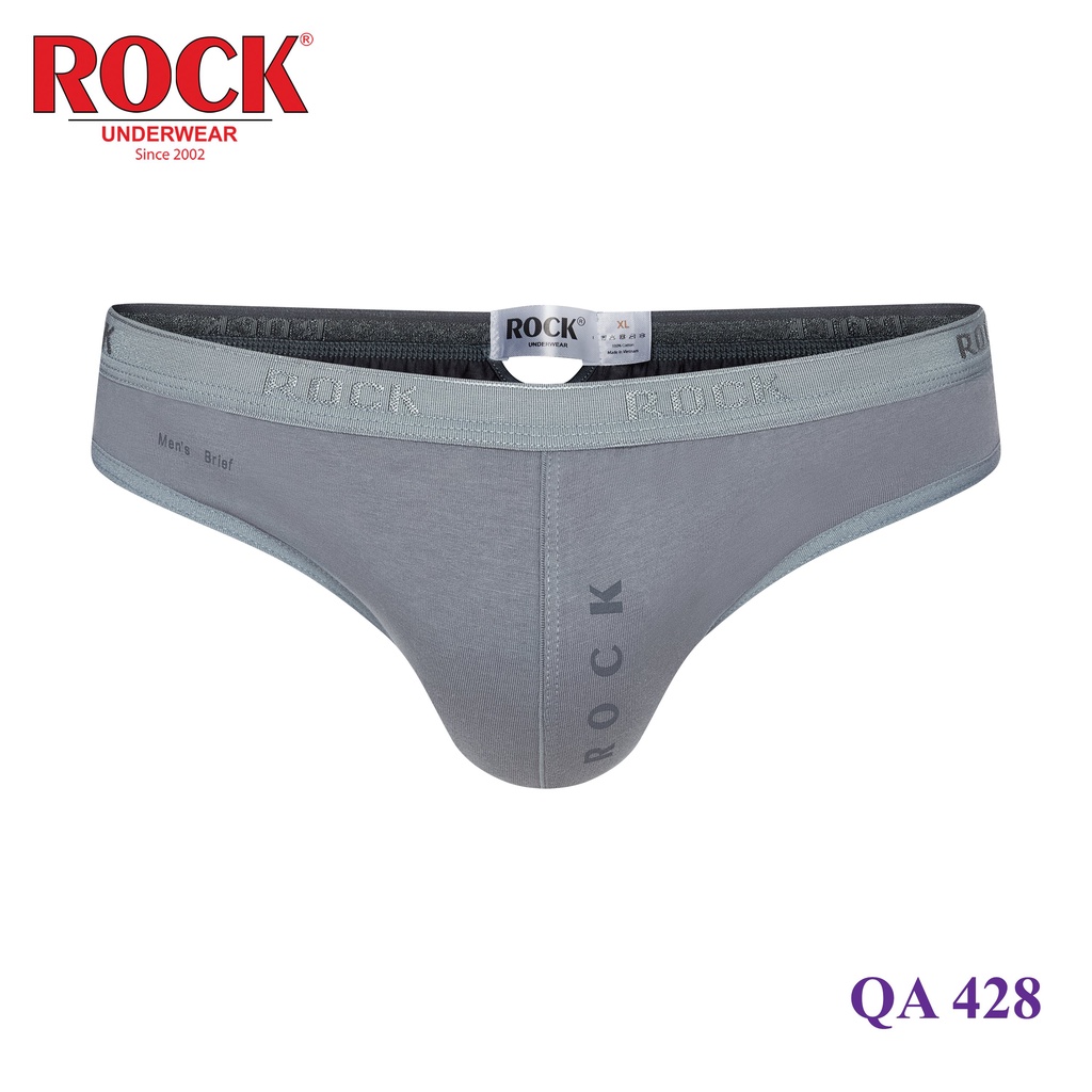 Quần lót nam cao cấp cotton 100% signature ROCK QA428 thấm hút tốt thoáng mát, thun nhỏ không cấn bụng, mạnh mẽ cá tính