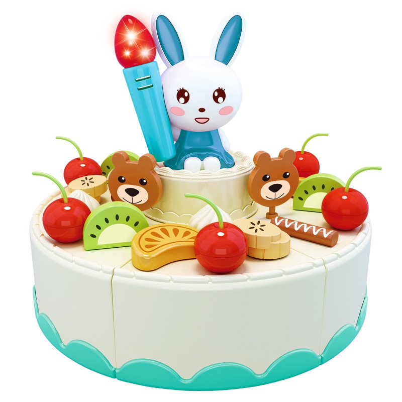 Đồ Chơi Bánh Sinh Nhật, loại lớn  85 CHI TIẾT KÈM NHẠC VÀ ĐÈN ( có ảnh thật) Đồ Chơi Bánh Ngọt Cho Bé trai, bé gái