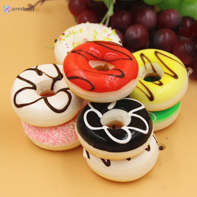 Mô Hình Bánh Donut Nhiều Màu Sắc Vui Nhộn Sáng Tạo Trang Trí Nhà Bếp / Giáng Sinh Mới