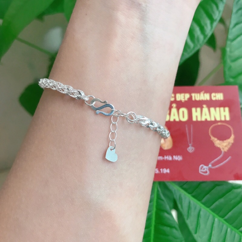 SIÊU SALE Lắc Tay Bạc Nữ, Kiểu Dáng Dây Mềm Thanh Lịch, Trẻ Trung