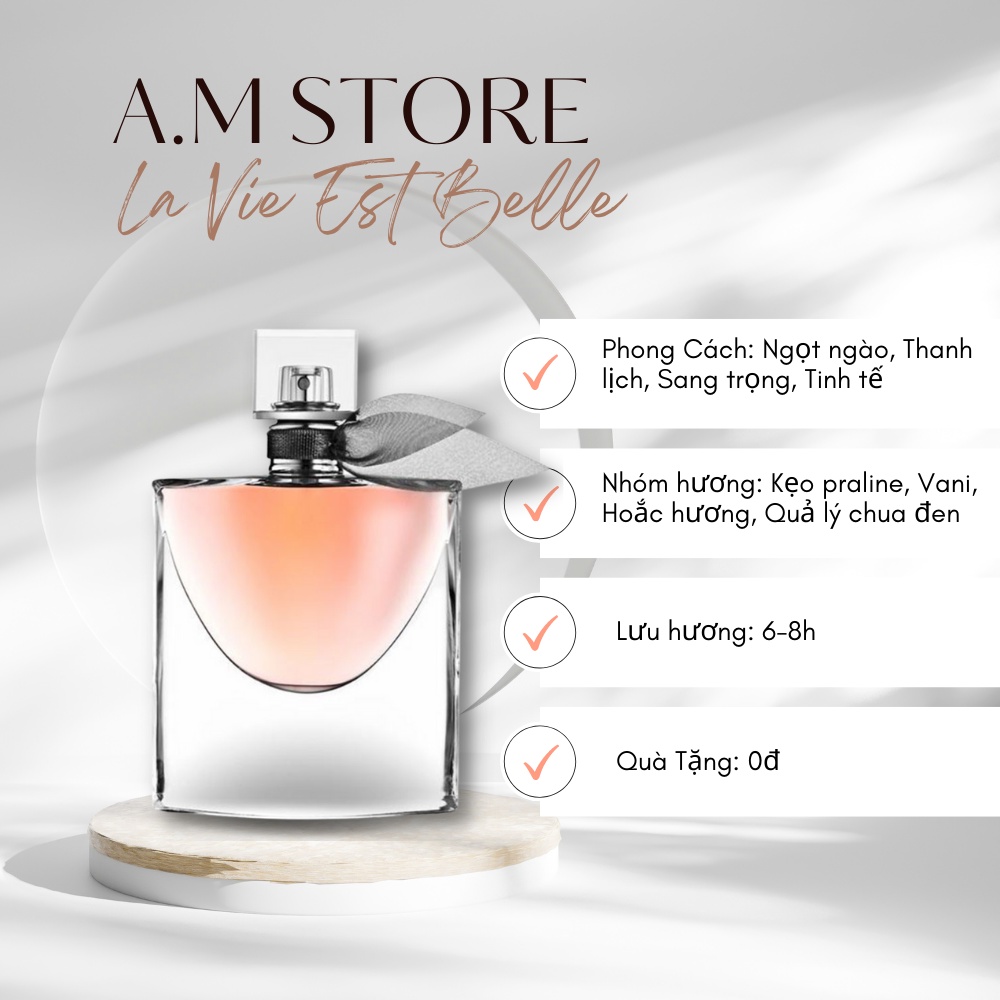 Nước Hoa Nữ Lancome La Vie Est Belle EDP 75ml Hương Thơm Của Sự Sang Trọng, Quyến Rũ và Ngọt Ngào