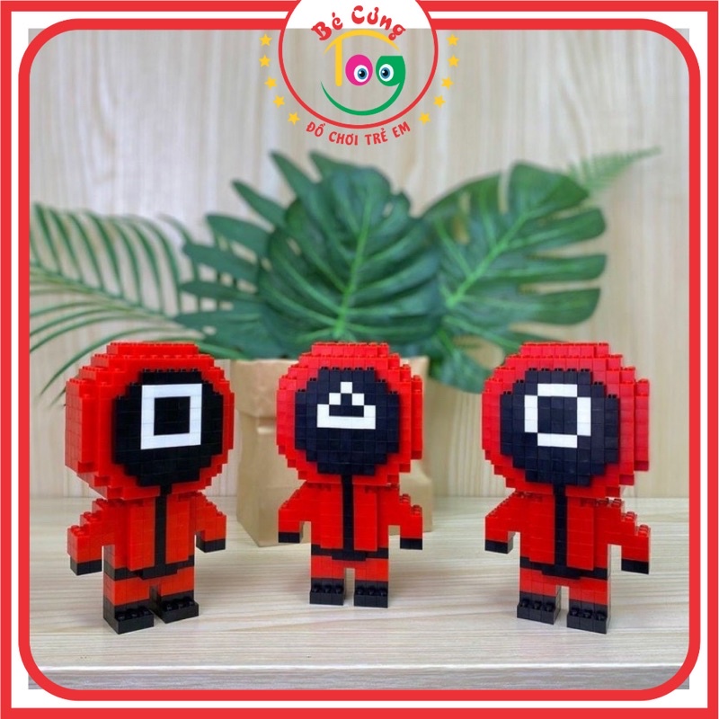 Đồ Chơi Lắp Ráp Xếp Hình Squid Game 3D, Trò Chơi Con Mực Nhiều Mẫu Siêu Xịn Dành Cho Bé