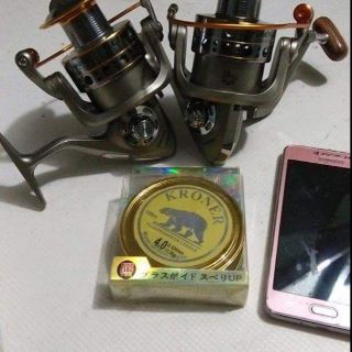 Combo 2 máy câu cá yomushi lc 7000 và cước con gấu 7 màu