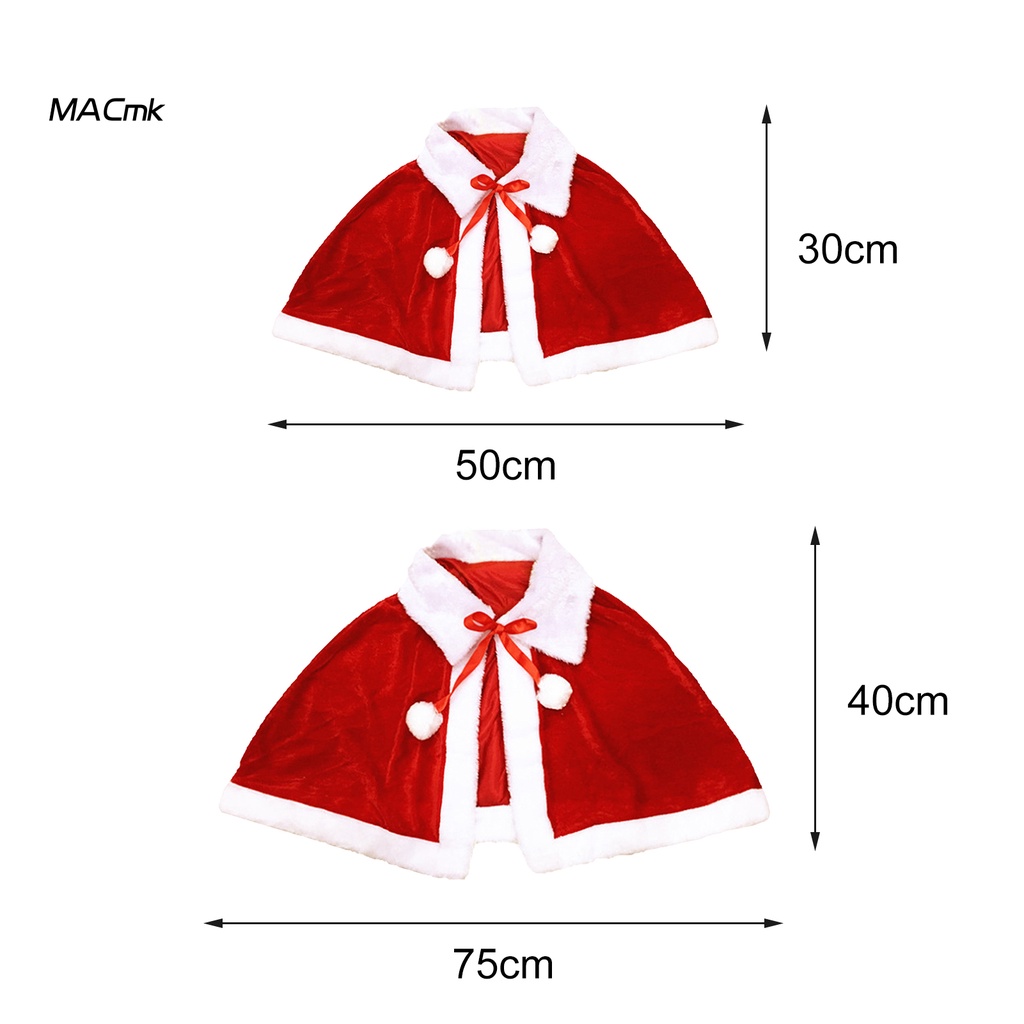 <COD>Áo choàng giáng sinh cổ bẻ đính nơ cho người lớn | BigBuy360 - bigbuy360.vn