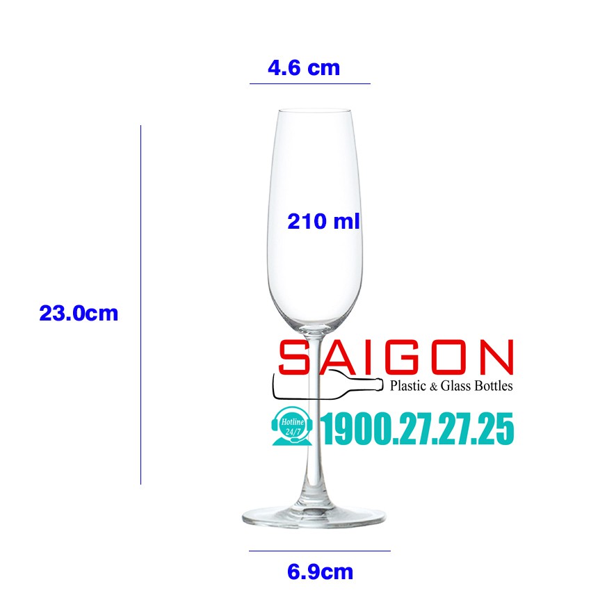 Ly Thủy Tinh Ocean Madison Flute Champagne 210ml | 1015F07 , Nhập Khẩu Thái Lan | BigBuy360 - bigbuy360.vn