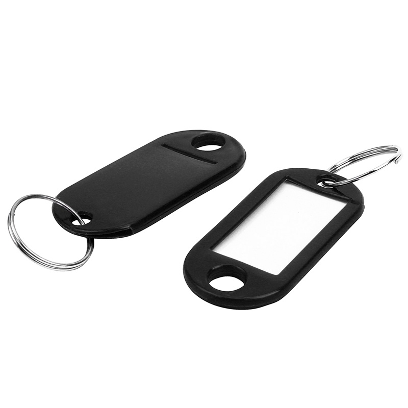 Thẻ vòng chìa khóa '100 chiếc màu đen)