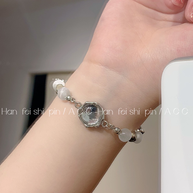 Vòng Tay Đá opal Thiết Kế Mới Phong Cách hip hop Cho Cặp Đôi