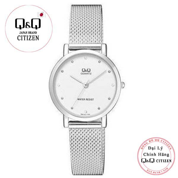 Đồng hồ nữ Q&Q Citizen QA21J211Y dây kim loại thương hiệu Nhật Bản