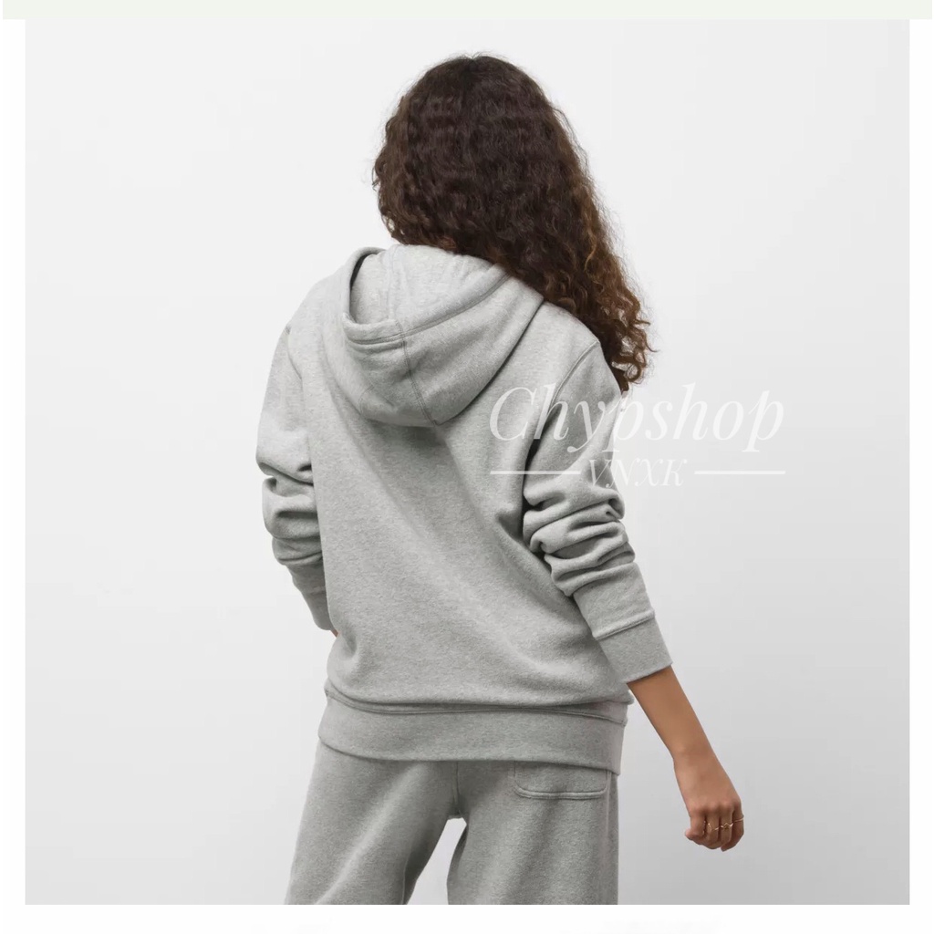 Áo Hoodie / Áo khoác chui đầu chính hãng Vans, màu trơn thêu logo cổ điển Unisex
