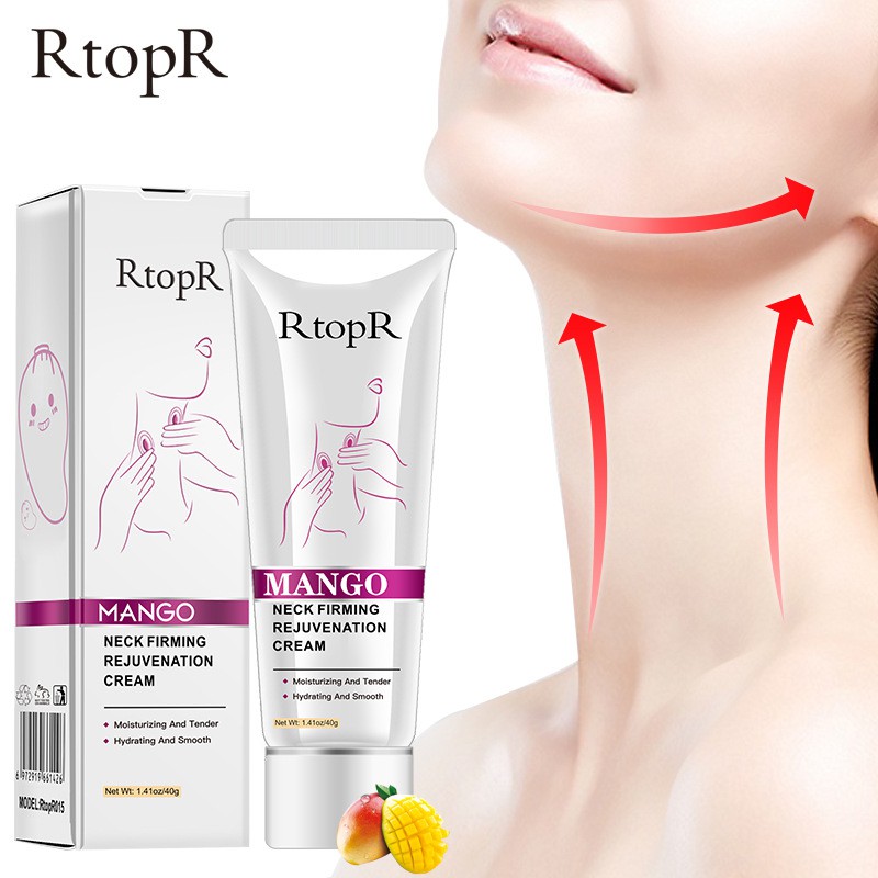 Combo 5 gói mặt nạ dưỡng da cổ + Kem dưỡng da cổ RtopR dưỡng ẩm, dưỡng trắng, giảm nếp nhăn, đều màu da SPU187
