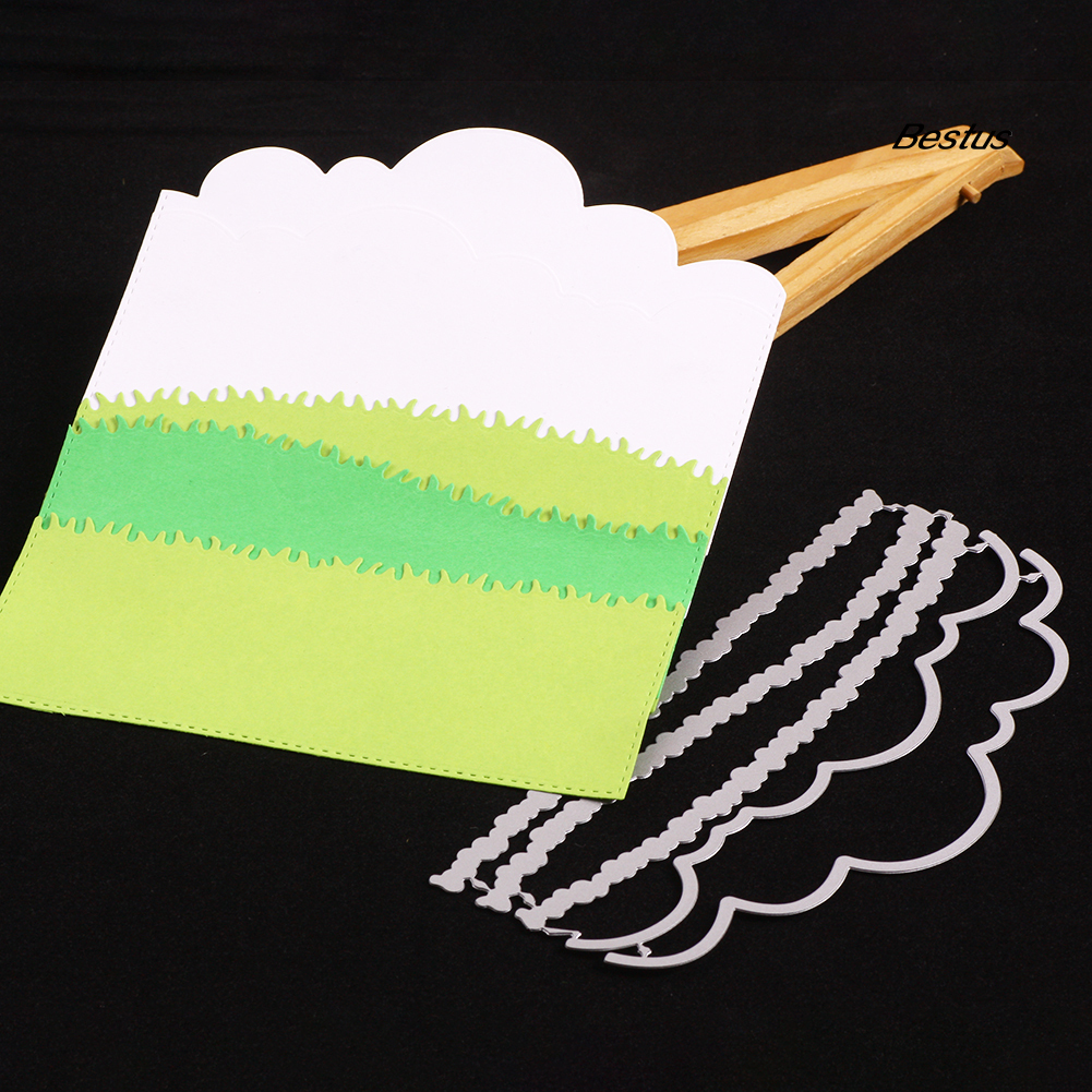 【BEST❀】Cloud Grass Border Embossing Cutting Die DIY Craft Stencil Scrapbook Mold Decor