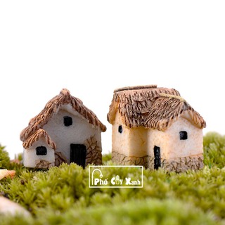 [Giá Siêu Rẻ] Ngôi Nhà Nhỏ Phong Cách Cổ Xưa - Phụ Kiện Trang Trí Tiểu Cảnh Cây Xanh