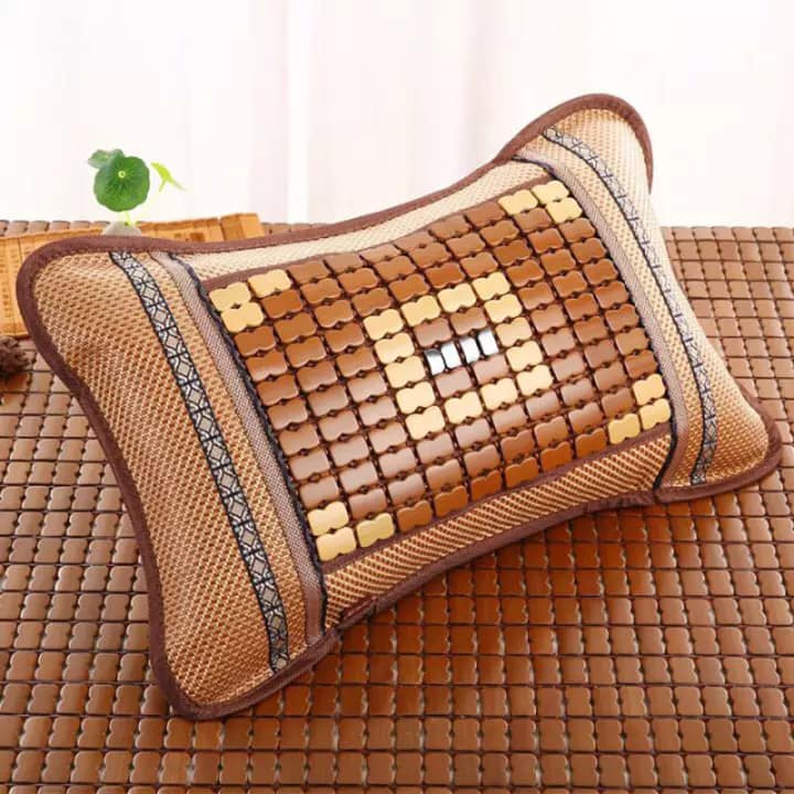 Gối trúc mây hạt bền đẹp, giảm mồ hôi khi nằm (40x25cm-TN)