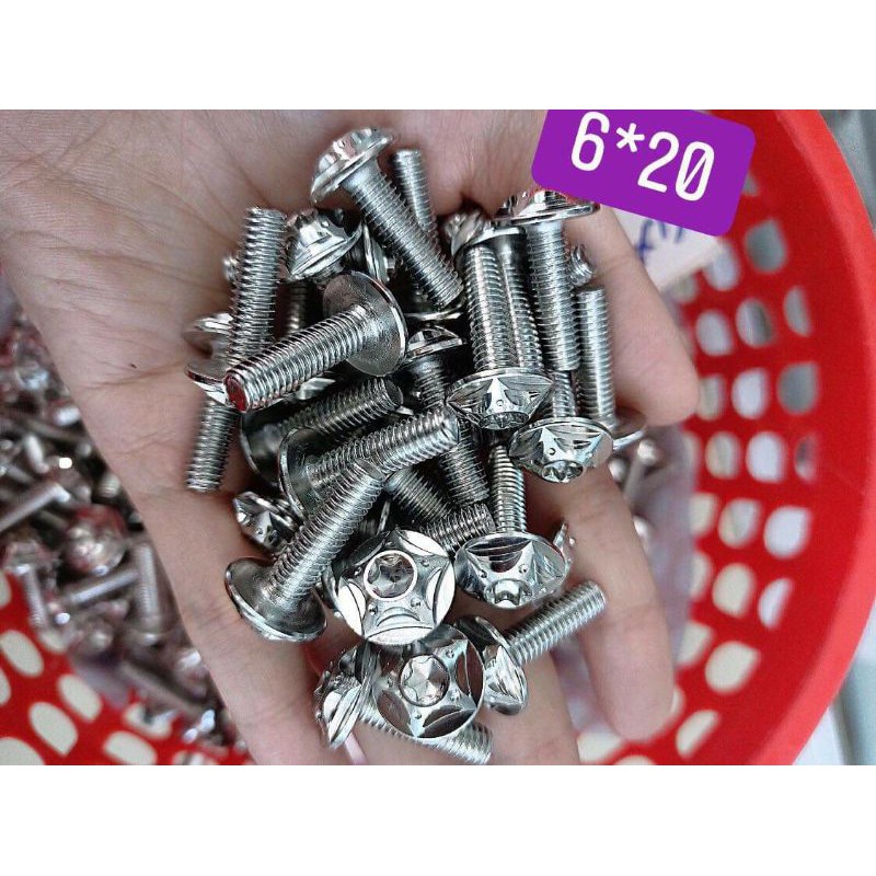 Ốc salaya 6li10 6li15 6li20 8li20 gắn tất cả vị trí trên xe