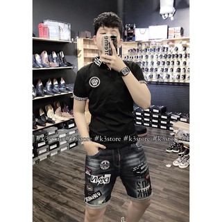 Áo Thun Nam Polo Họa Tiết Cô Gái Versace Basic Đen/ Trắng Cao Cấp