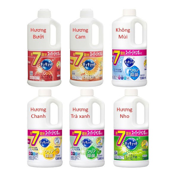 Nước rửa chén bát KAO 1380ml nội địa Nhật Bản