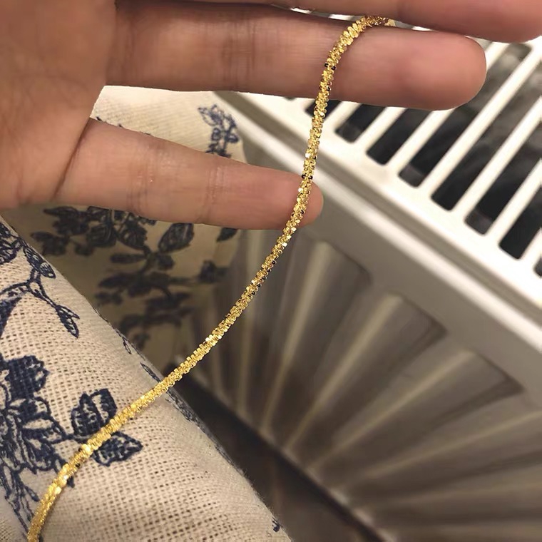 Dây chuyền / vòng tay thép titan mạ vàng 18k chống thấm nước không phai màu