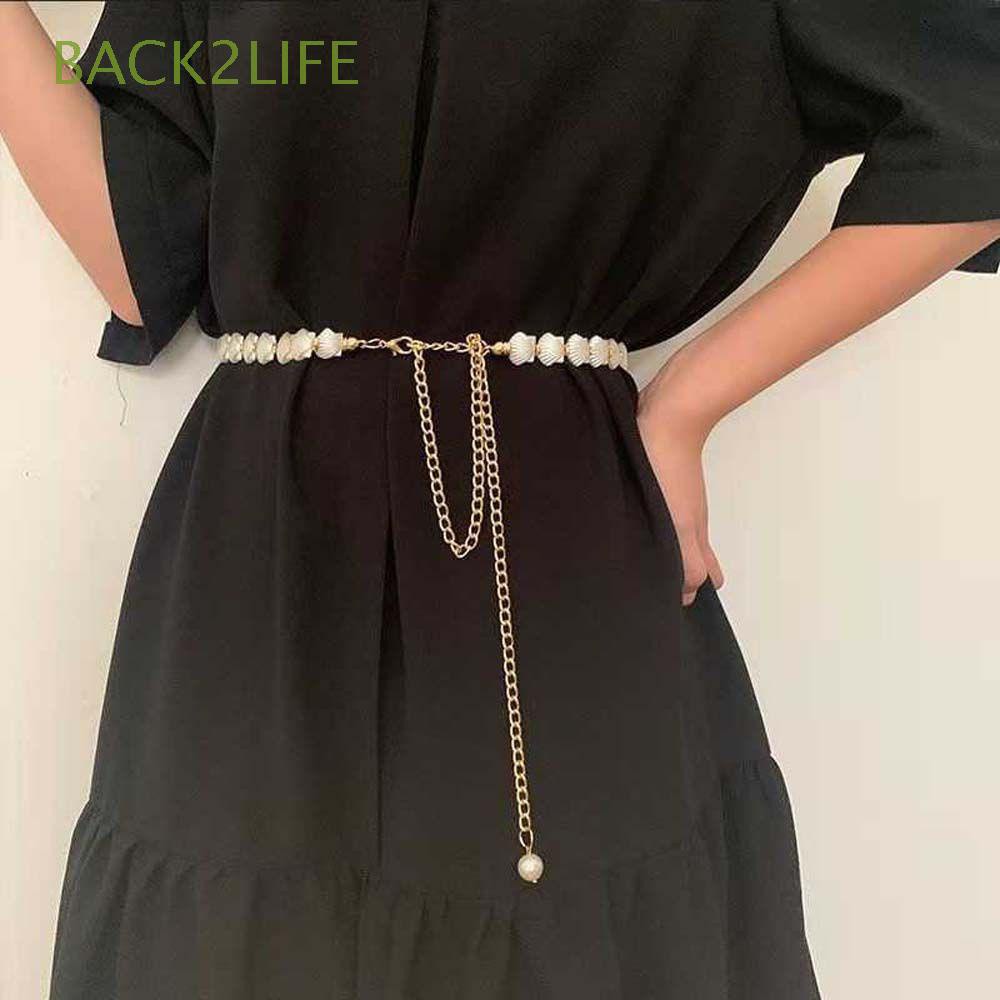 Thắt Lưng Mỏng Đính Ngọc Trai Giả Phối Tua Rua Thời Trang Hàn Quốc Cho Nữ