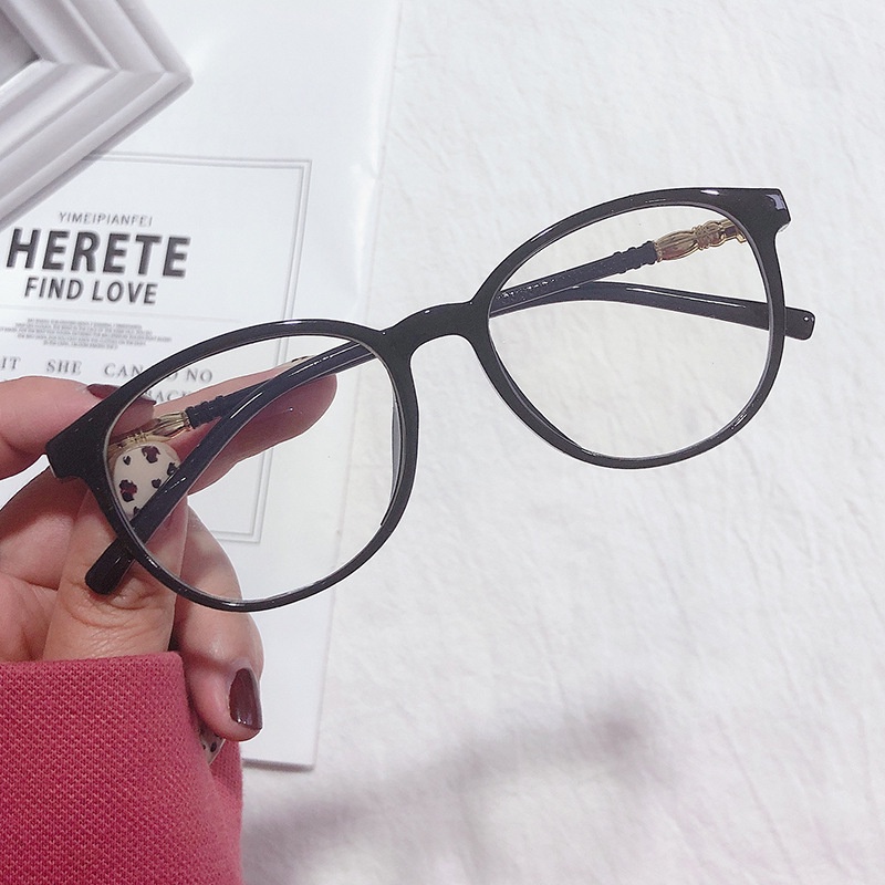 Mắt Kính Gọng Tròn Chống Tia Sáng Xanh Phong Cách Hàn Quốc Sang Trọng