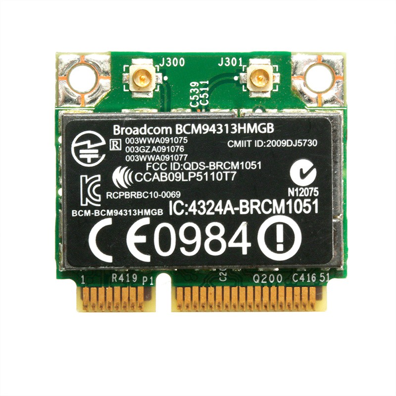 Card Mini PCI-E 802.11n kết nối Wifi Bluetooth BCM94313HMGB 600370-001