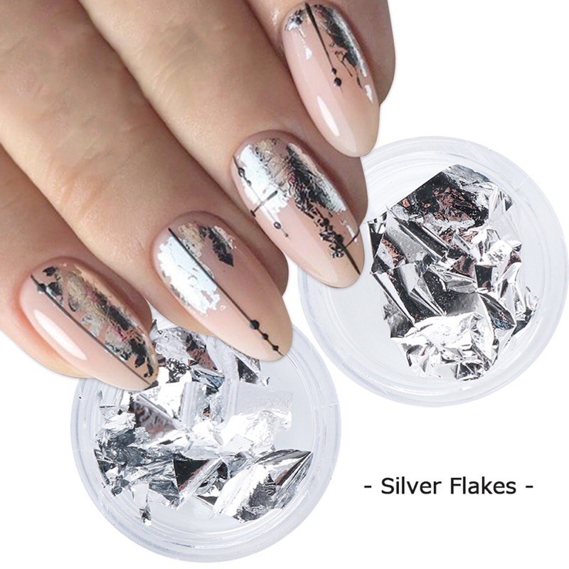 Nhũ giấy vàng bạc-lá nhôm phụ kiện nail