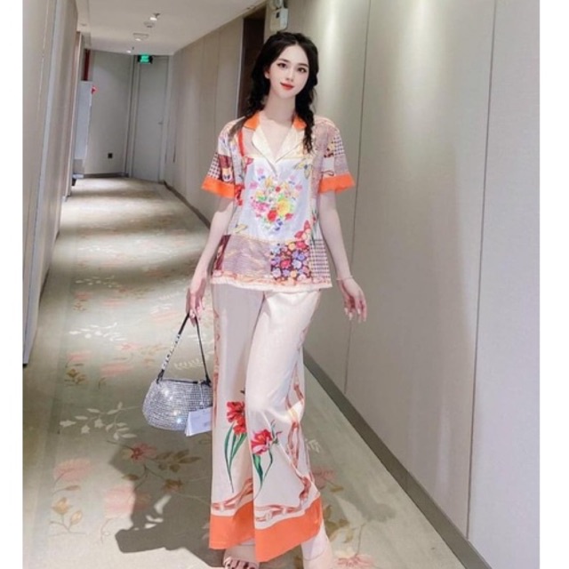 PIJAMA LỤA XƯỚC CAO CẤP QUẢNG CHÂU MỸ NGHỆ