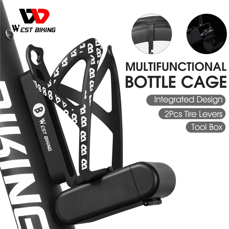 Bộ 2 phụ kiện bẩy lốp và lồng giữ bình nước WEST BIKING dành cho xe đạp