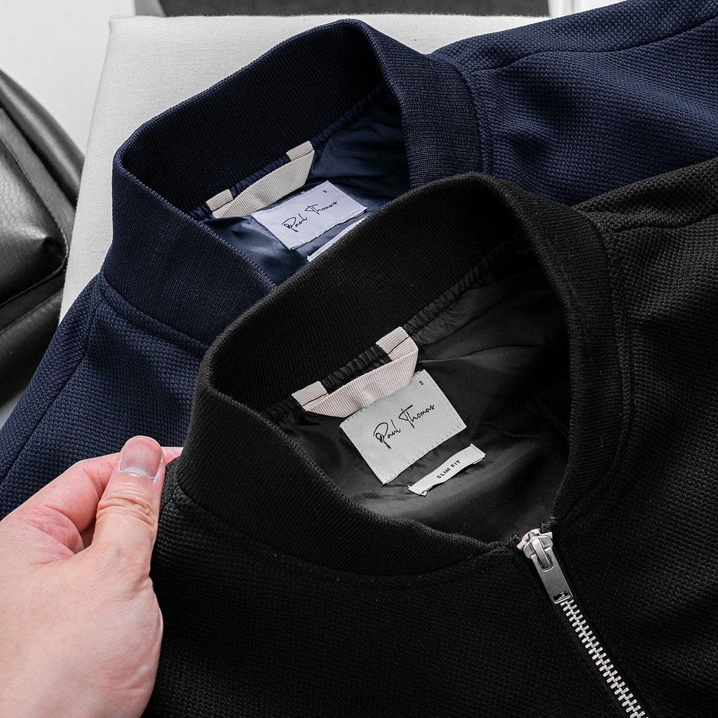 ÁO KHOÁC BOMBER NAM VẢI PIQUE 2 LỚP DẦY DẶN, ẤM, PHONG CÁCH TRẺ TRUNG NĂNG ĐỘNG - PAUL THOMAS