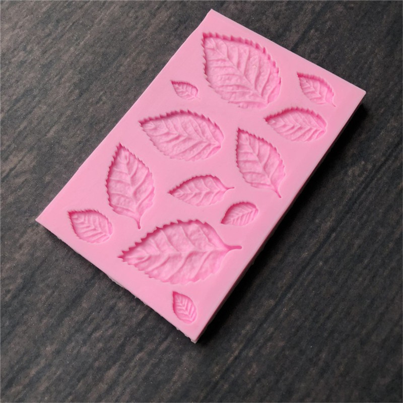 Khuôn Silicone Nhấn Bánh Hình Chiếc Lá