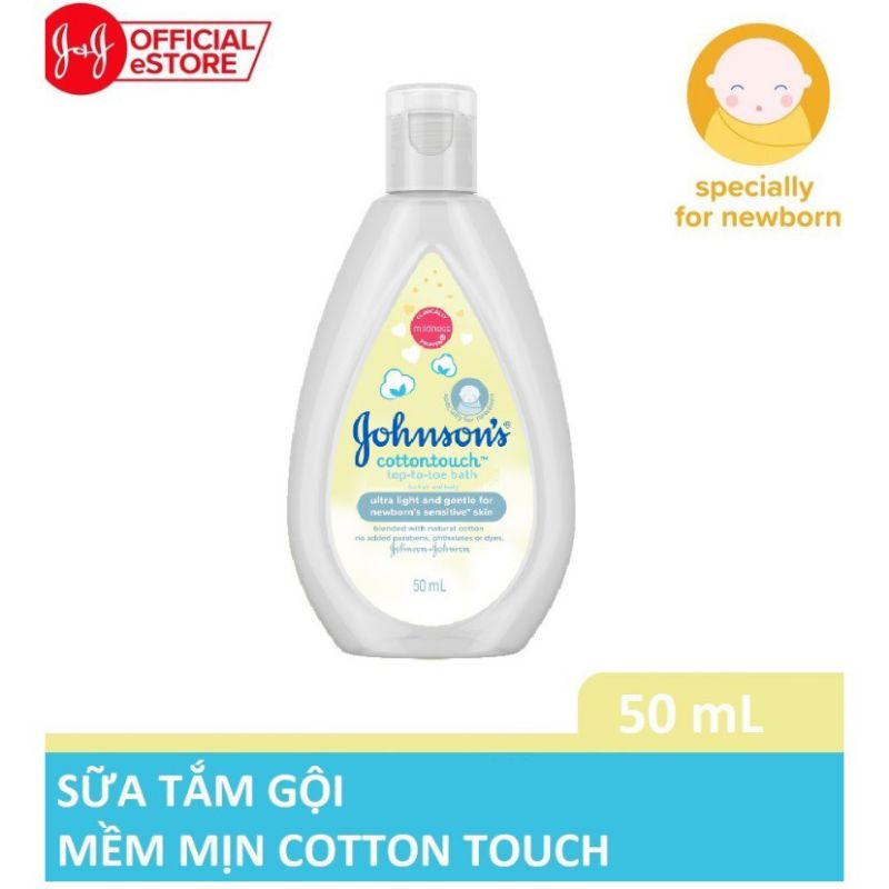 Sữa tắm gội Johnson baby mềm mịn 50 ml