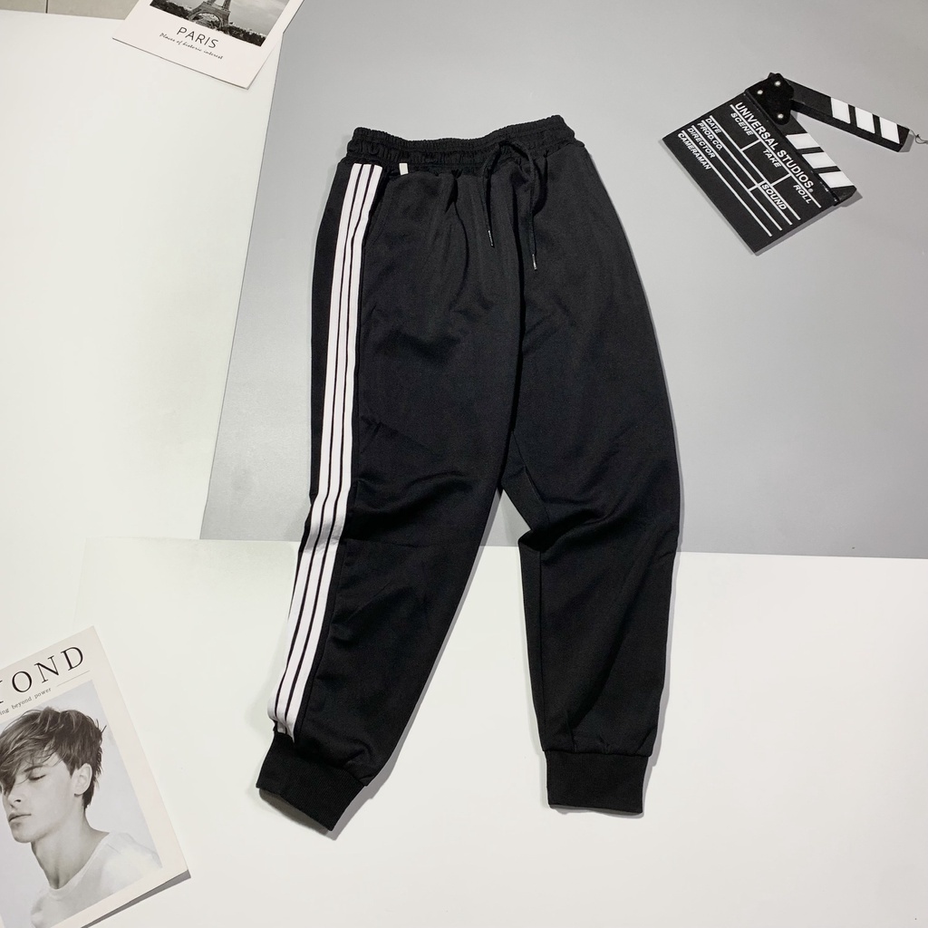 Quần Thể Thao Nam Jogger 3 sọc &amp; 1 sọc chất vải thể thao umi 2 da dày dặn