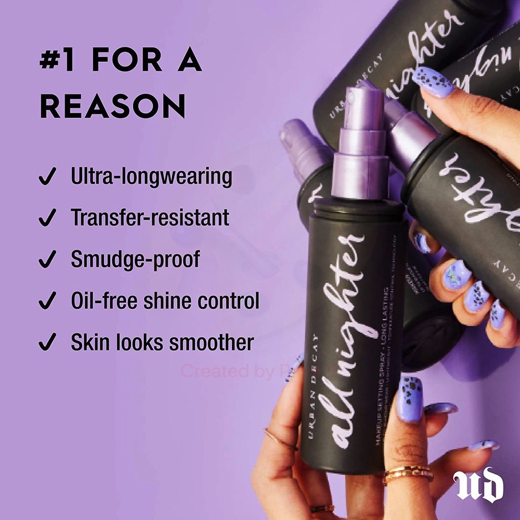 URBAN DECAY  Xịt giữ lớp trang điểm All Nighter Long-Lasting Makeup Setting Spray