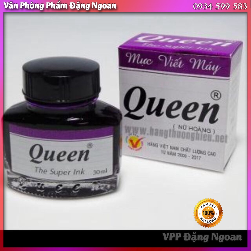 Mực Queen có 3 màu : Tím -Xanh -Đen .