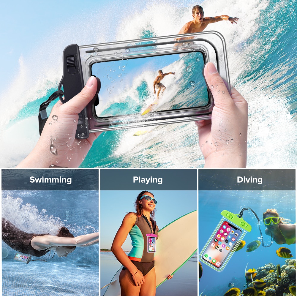 Túi Đựng Điện Thoại Chống Nước Ip68 Cho IPhone 13 12 XS Max XR X 8 7 6 Poco X3 Samsung S21
