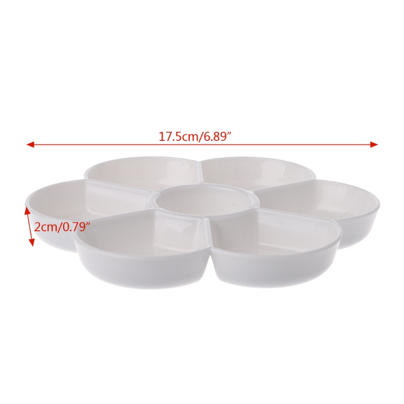 Khay Đựng Màu Nước Bằng Nhựa Acrylic 7 Ngăn Hình Hoa Tiện Dụng DIY