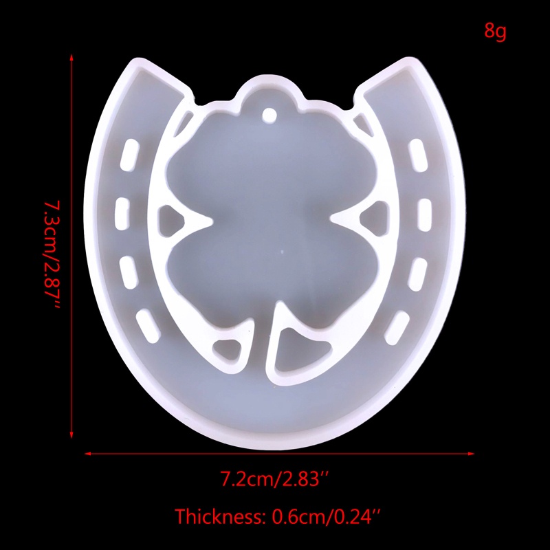 Khuôn Silicone Làm Móc Khóa Epoxy Resin Hình Cỏ Bốn Lá