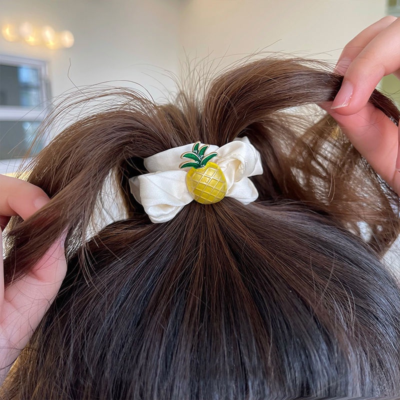 Dây Cột Tóc Bằng Da Cỡ Lớn 2022 Thiết Kế Đơn Giản Xinh Xắn Ốp