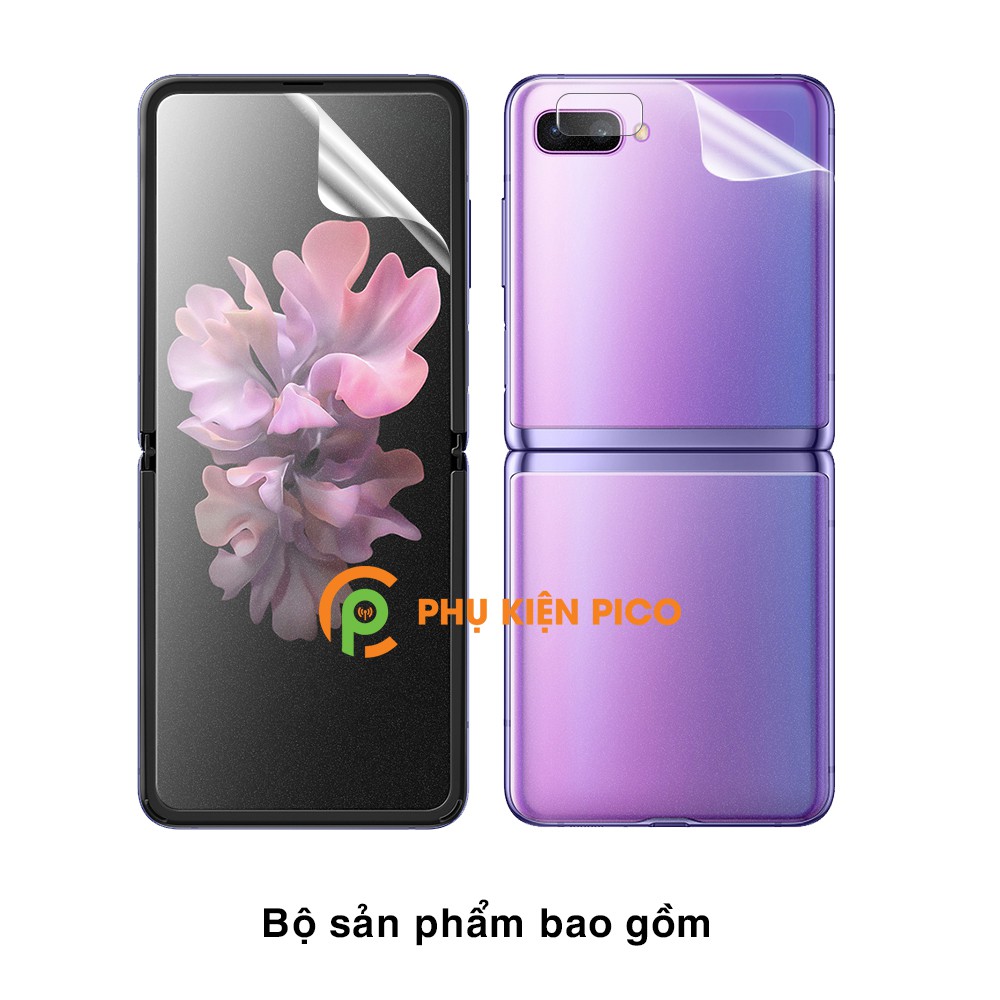 Dán màn hình Samsung Galaxy Z Flip và dán lưng Samsung Z Flip PPF cao cấp và Dán camera Z Flip - Combo3