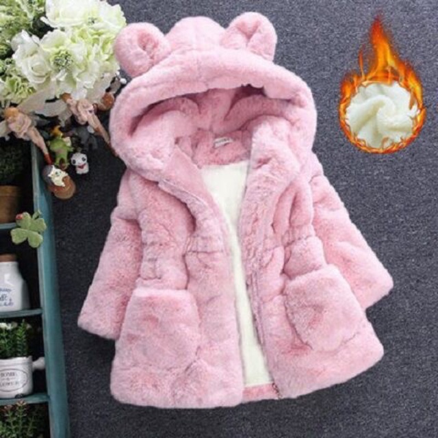 Áo lông tai gấu cho bé cao từ 80-1m3 hàng nhập khẩu QCCC