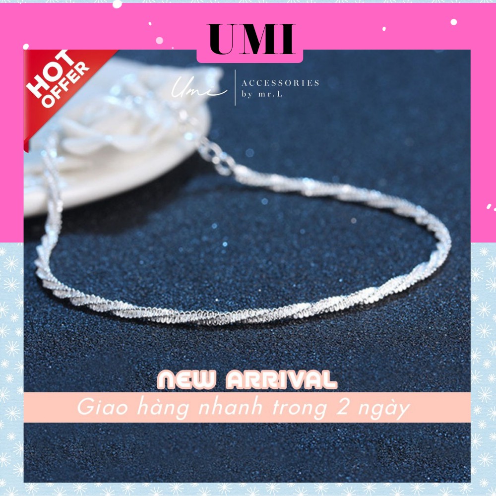 Lắc Chân Bạc 925 Thiết Kế Đơn Giản UMI JL003