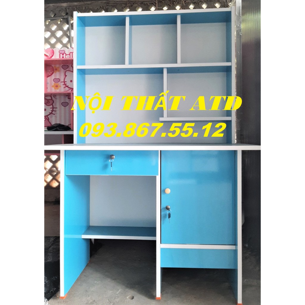 Bàn học sinh cho bé trai, tặng kèm hình dán, bàn liền kệ sách | BigBuy360 - bigbuy360.vn