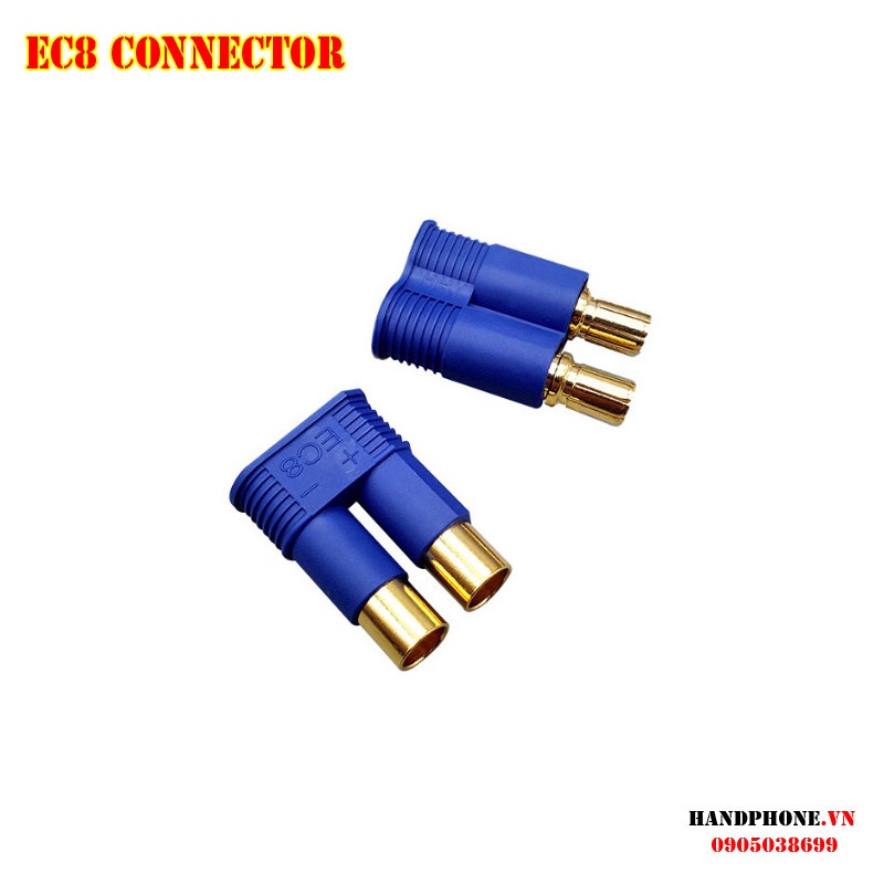 Jack EC8 Connector - Phích nối nguồn điện cho thiết bị điện công suất lớn, RC ESC Motor, Male, Female
