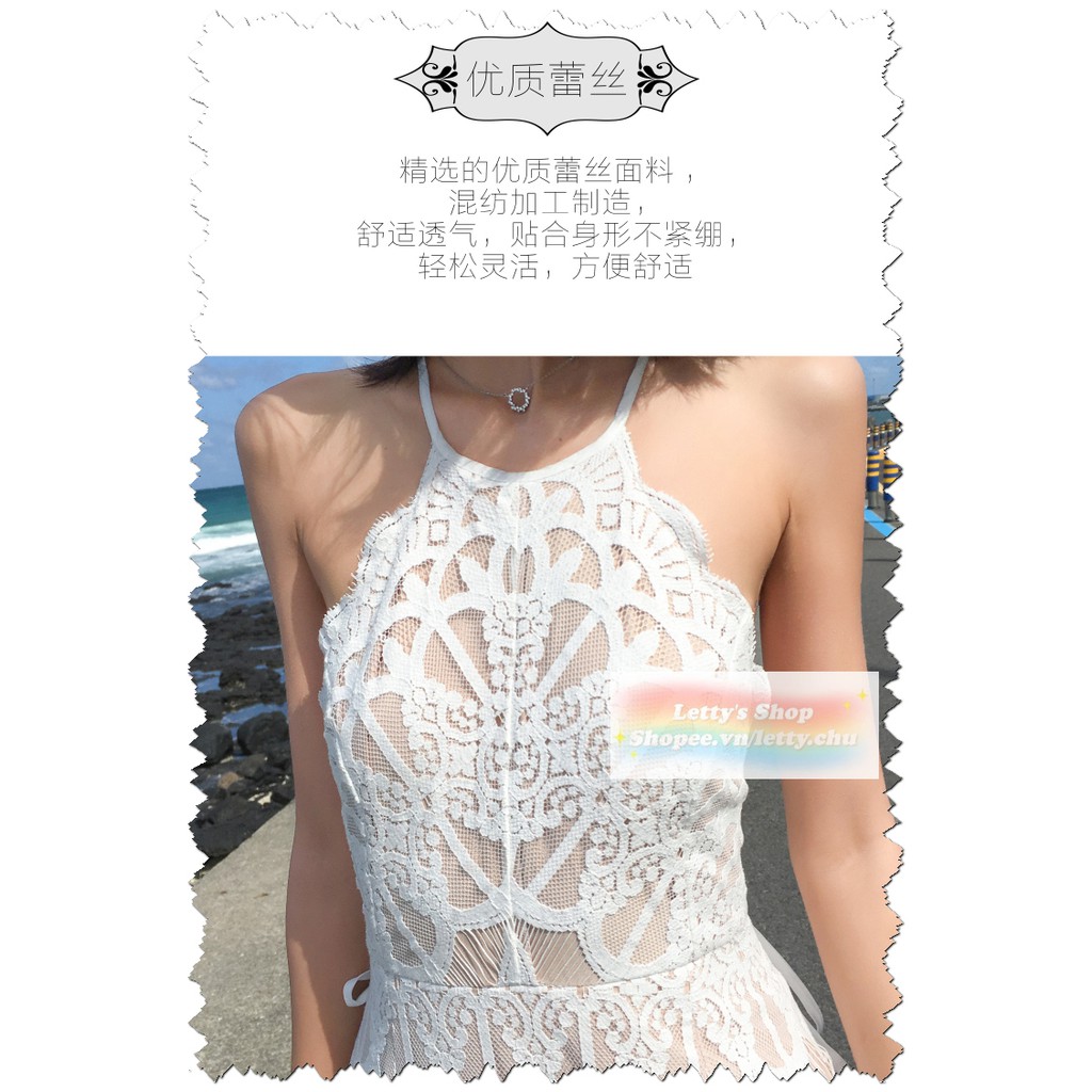 (Order) Váy yếm dài đi biển maxi hở lưng siêu sexy quyến rũ. HÌNH THẬT VÀ VIDEO DO SHOP TỰ QUAY NHÉ.