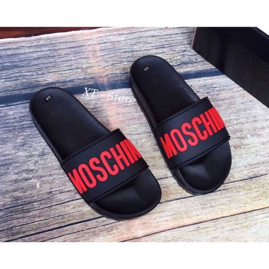 [ FREE SHIP ]Dép nam quai ngang MOSCHINO cao cấp -dép quai ngang 2021 [ H2T store ]